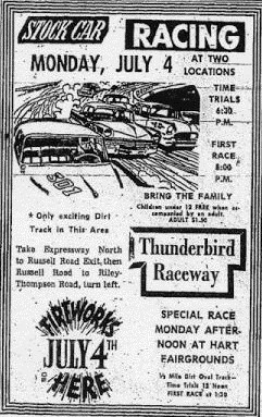 Thunderbird Raceway - Old Ad